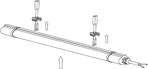 линейный led светильник Generica ДСП 1108 - монтаж