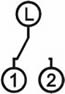 переключатель 1-клавишный Systeme Electric серии ArtGallery - схема подключения