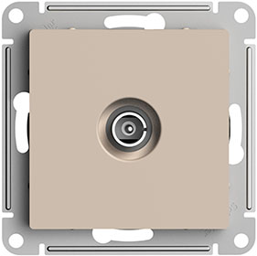 розетка ТВ антенная (коннектор) Systeme Electric AtlasDesign, песочный - внешний вид