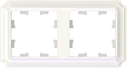 рамка 2-постовая Systeme Electric AtlasDesign Antique жемчуг - внешний вид
