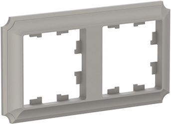 рамка 2-постовая Systeme Electric AtlasDesign Antique шампань - внешний вид