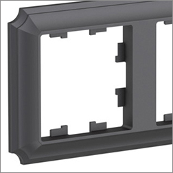 рамка многопостовая Systeme Electric AtlasDesign Antique базальт - внешний вид