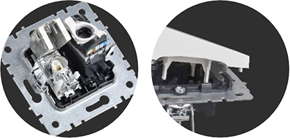 розетка TV+RJ45 IEK Brite - особенности конструкции