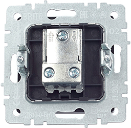розетка ТВ проходная IEK РТВ10-0-БрЧ Brite - вид с тыльной стороны