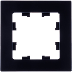 рамка 1-постовая Systeme Electric AtlasDesign Nature, натуральное стекло, черный - внешний вид