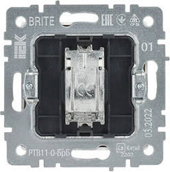 розетка ТВ оконечная IEK РТВ11-0-БрБ Brite - вид с тыльной стороны