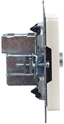 розетка ТВ проходная IEK РТВ10-0-БрЖ Brite - вид сбоку