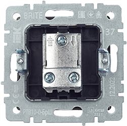 розетка ТВ проходная IEK РТВ10-0-БрШ Brite - вид с тыльной стороны