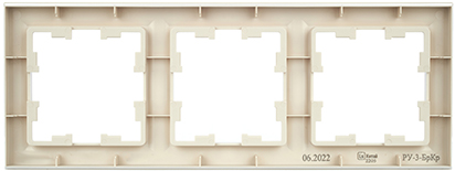 рамка 3-постовая IEK РУ-3-БрКр Brite - вид с тыльной стороны