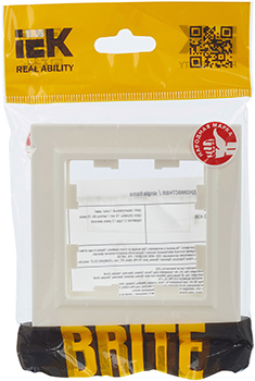 рамка 1-постовая IEK РУ-1-БрЖ Brite - упаковка