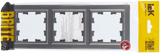 рамка 3-постовая IEK РУ-3-БрC Brite - упаковка