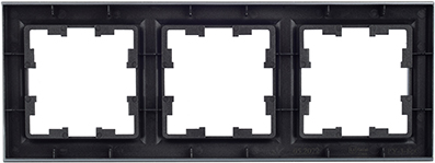 рамка 3-постовая IEK РУ-3-БрС Brite - вид с тыльной стороны