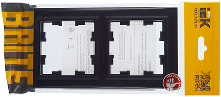 рамка 2-постовая IEK РУ-2-БрЧ Brite - упаковка