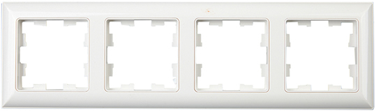 рамка 4-постовая IEK РУ-4-Бр Brite белый / белый - внешний вид