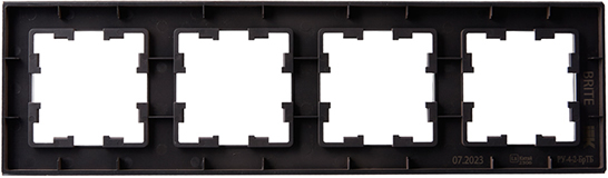 рамка 4-постовая IEK РУ-4-2-БрТБ Brite - вид с тыльной стороны