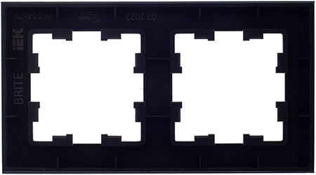 рамка 2-постовая IEK РУ-2-2-БрТБ Brite - вид с тыльной стороны