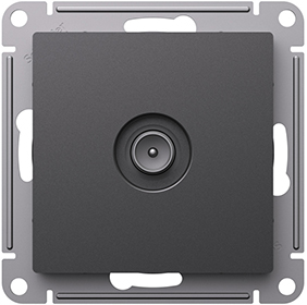 розетка ТВ проходная Systeme Electric AtlasDesign, базальт - внешний вид