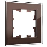 BRITE Рамка 1-мест. РУ-1-2-БрТБ стекло бр. IEK