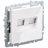 BRITE Роз. комп. 2-ая RJ45 кат.5E РК10-2-БрБ бел. IEK