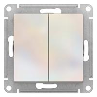 AtlasDesign жемчуг переключатель 2кл скрытая 10А IP20 