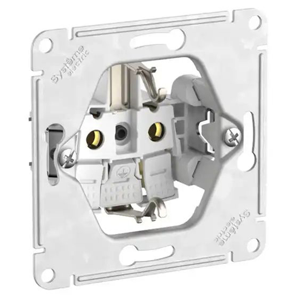 AtlasDesign карбон розетка скрытая 1-мест заземление быстрозажим. клем. IP20 