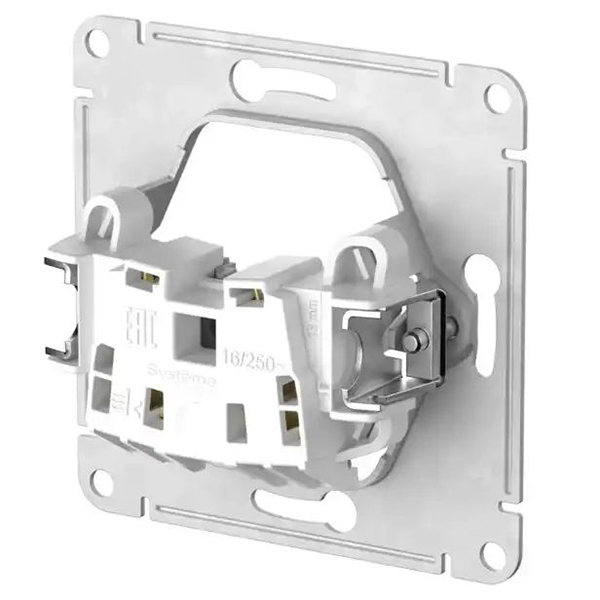 AtlasDesign белый механизм розетки скрытая 1-мест быстрозажим. клем. IP20 