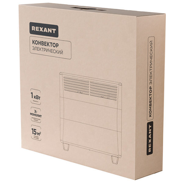 Конвектор 1000Вт механика IP24 настенный/напольный Rexant 