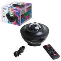 Проектор светодиодный 6Вт RGBW, Звездное небо, 2 динамика, ПДУ, Bluetooth, MP3, USB