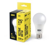 Лампа светодиодная Е27 25Вт 3000К 2500лм стандарт А80 матовая  IEK
