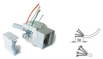 AtlasDesign карбон розетка RJ45 скрытая 2-ая  