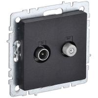 BRITE Роз. двойная TV+SAT РТВ/РСп12-БрЧ черн. IEK