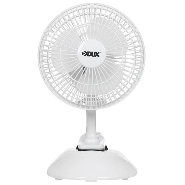 Вентилятор настольный 15Вт белый DUX + прищепка