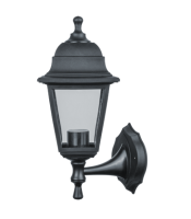 Светильник садово-парковый настенный 60Вт E27 пластик черный IP44 4х гранный