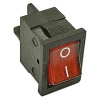Переключатель YL211-02 1кл. 6А красный с подсветкой
