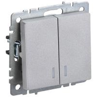 BRITE Выключ. 2-кл. с инд. 10А ВС10-2-1-БрА алюм. IEK