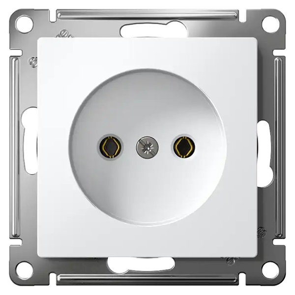 AtlasDesign белый механизм розетки скрытая 1-мест быстрозажим. клем. IP20 