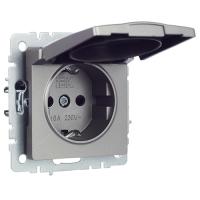 BRITE Роз. с з/к/ш с кр. 16А IP20 РСбш10-3-БрС сталь IEK