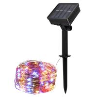 Гирлянда свд на солнечной батарее 11900мм IP55 роса 100свд RGB 8 режимов