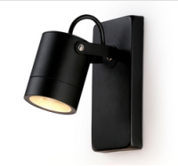 Светильник садово-парковый настенный 35Вт GU10 металл черный IP54 поворотный