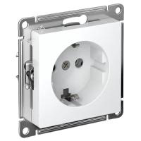 AtlasDesign РОЗЕТКА с заземлением, 16А, мех., быстрозажим. клем., БЕЛЫЙ