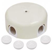 Коробка 78*78*30 круг слоновая кость IP20 