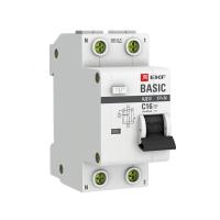 Дифавтомат 2Р 16А C 30мА 4,5кА АД12 2мод EKF Basic