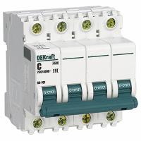 Автомат 4Р 40А C 4,5кА ВА-101 DEKraft 