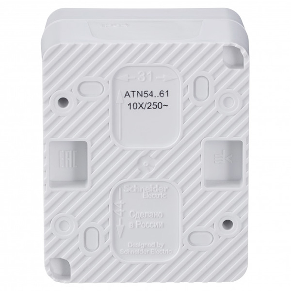 AtlasDesign Profi54 белый переключатель 1кл открытая 10А IP54 