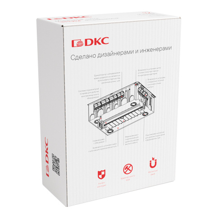 Бокс 12мод встраиваемый  белый черная прозрачная дверь IP40 FRAME DKC 