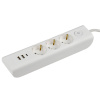 Удлинитель 3-мест 2м ПВС 3*1 белый 3*USB IEK  MODERN