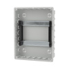 Бокс 24мод встраиваемый  белый черная прозрачная дверь IP40 FRAME DKC ДЛЯ ПОЛЫХ СТЕН