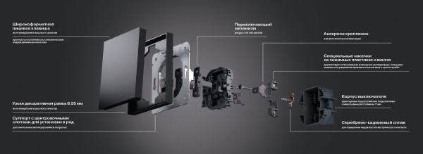 MIELE ROUND Розетка компьютерная RJ45 кат6 + TV с/у черная KRANZ
