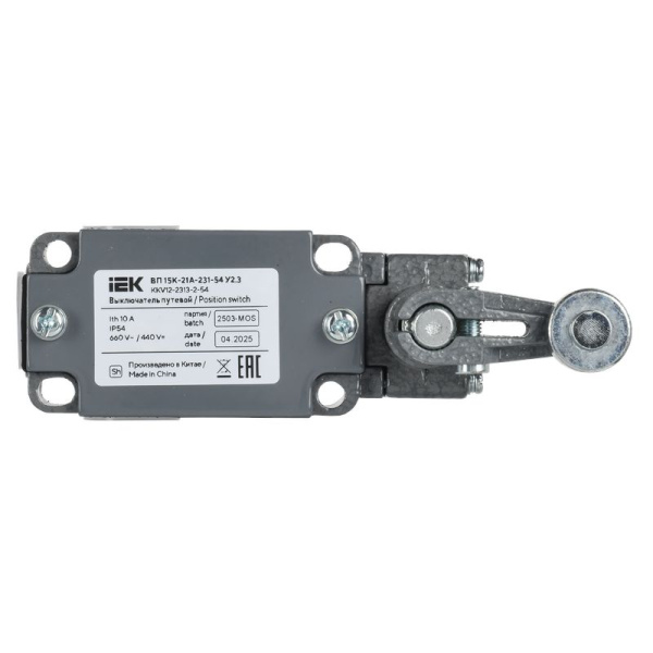 Выключатель концевой рычаг с роликом IP54 ВП 15К-21А-231-54 У2 IEK полумгновен. действ.