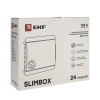 Бокс 24мод встраиваемый  белый черная прозрачная дверь IP41 SlimBox EKF 